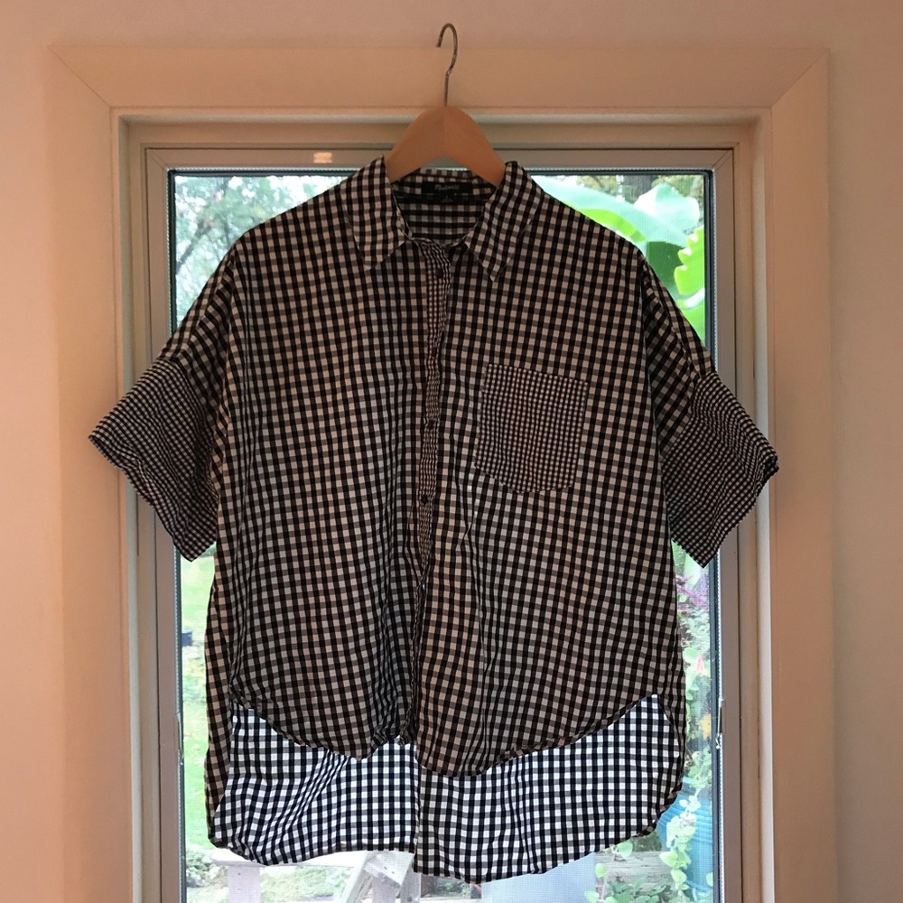 Madewell gingham button up shirt